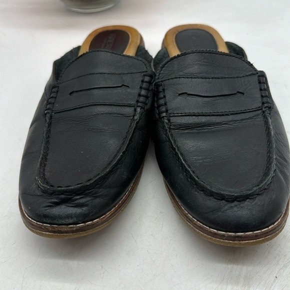 Sperry Black Slip On Leather Penny Loafer Mule Size 10 CM5455C - Picture 2 of 7